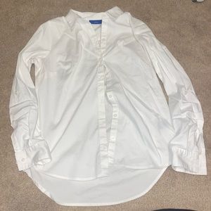 Apt. 9 Xsmall. white long sleeve collar button up shirt